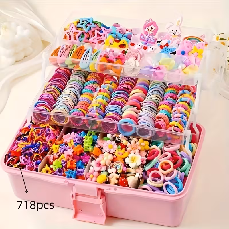  718pcs/1218pcs Accesorios para el Cabello para Todo el Año